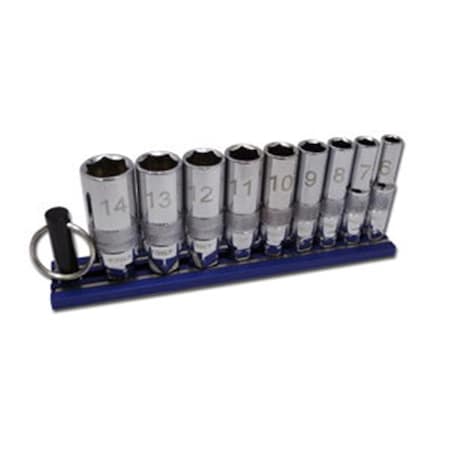 Homecare Products Deep Dual Drive Metric Chrome Sockets Set - 9 Piece HO3488468
